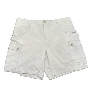 American Eagle Military Cargo Shorts Men's 40 Stone Canvas Grunge Utility Y2K